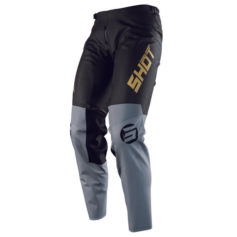 Otroške motokros hlače Shot Devo Storm black-grey-gold razprodaja