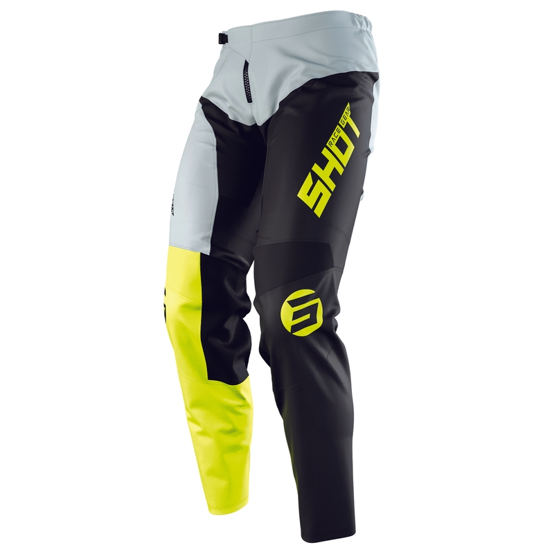 Otroške motokros hlače Shot Devo Storm black-grey-fluo yellow razprodaja
