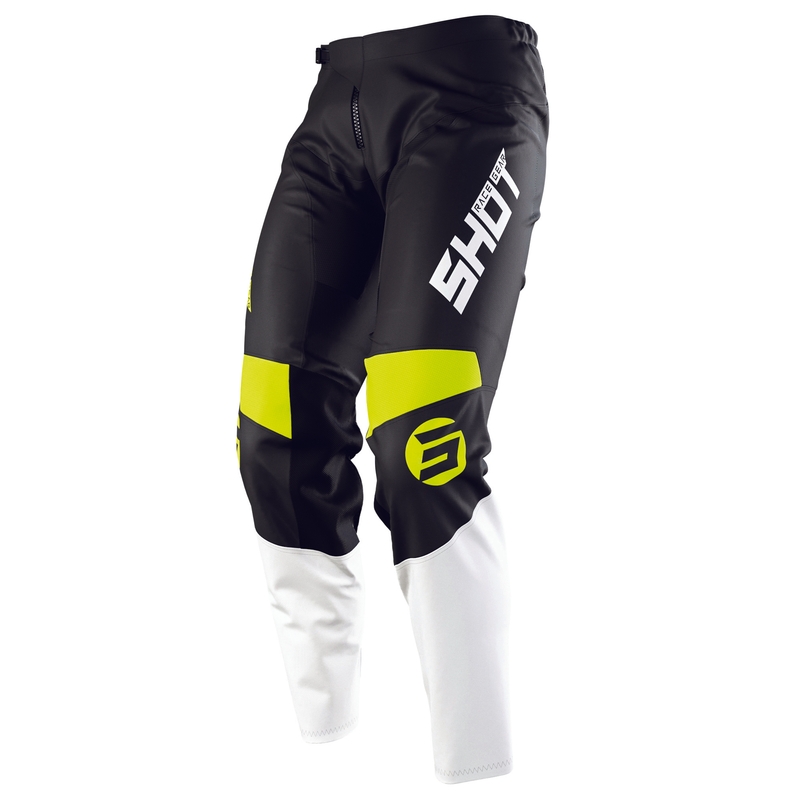Otroške motokros hlače Shot Devo Storm black-white-fluo yellow razprodaja
