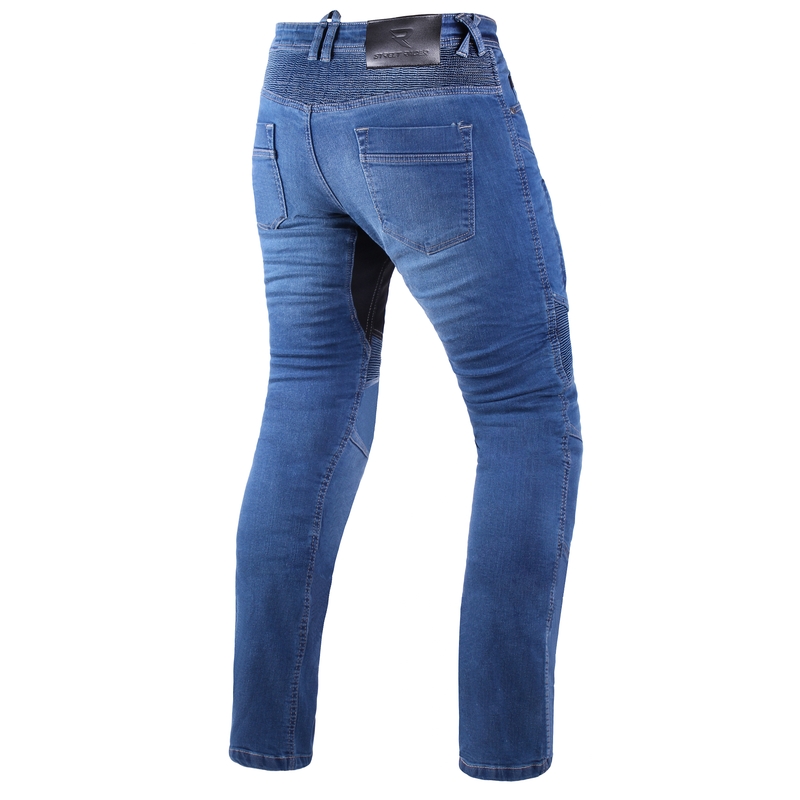 Modre motoristične kavbojke Street Racer Stretch II CE