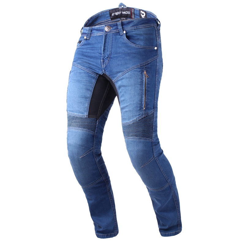 Street Racer Stretch II CE Blue Obrezane motoristične kavbojke