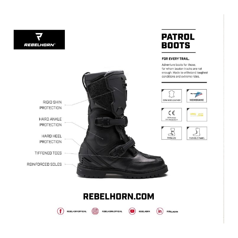 Rebelhorn Patrol Motorcycle Boots razprodaja