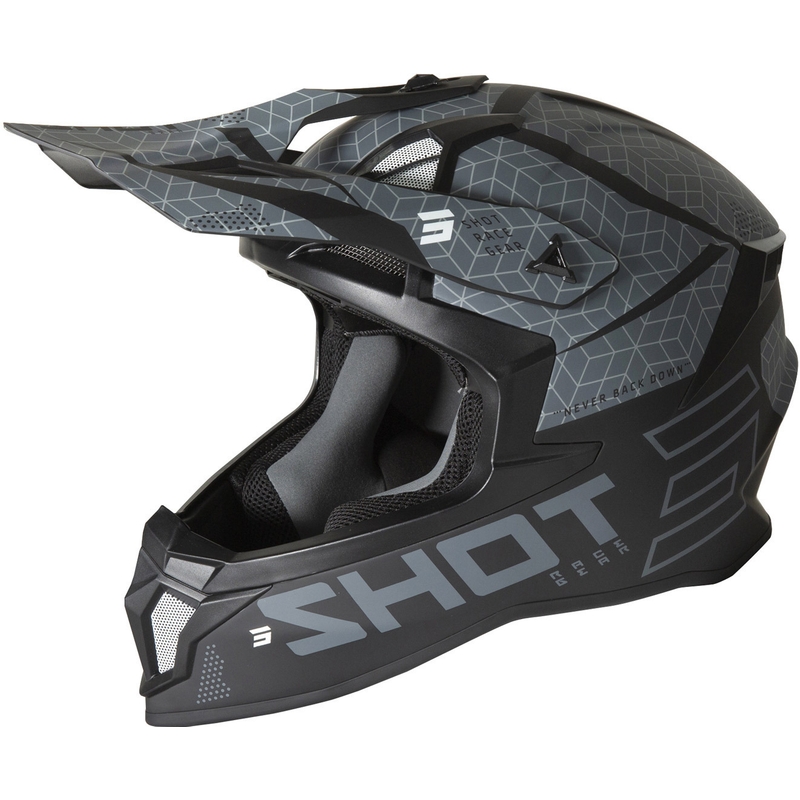Motokros čelada Shot Lite Core black-grey razprodaja