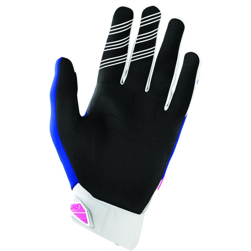 Otroške rokavice za motokros Shot Devo Storm modro-rumeno-belo-rožnata razprodaja