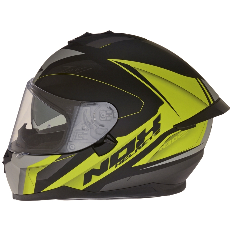 Integralna motoristična čelada NOX N302S Quest black-grey-yellow razprodaja