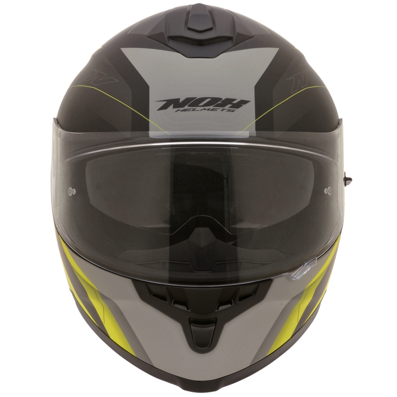 Integralna motoristična čelada NOX N302S Quest black-grey-yellow razprodaja