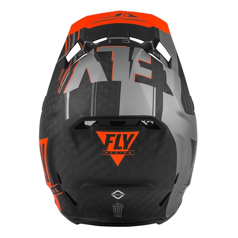 Motokros čelada FLY Racing Formula Vector črna-siva-oranžna