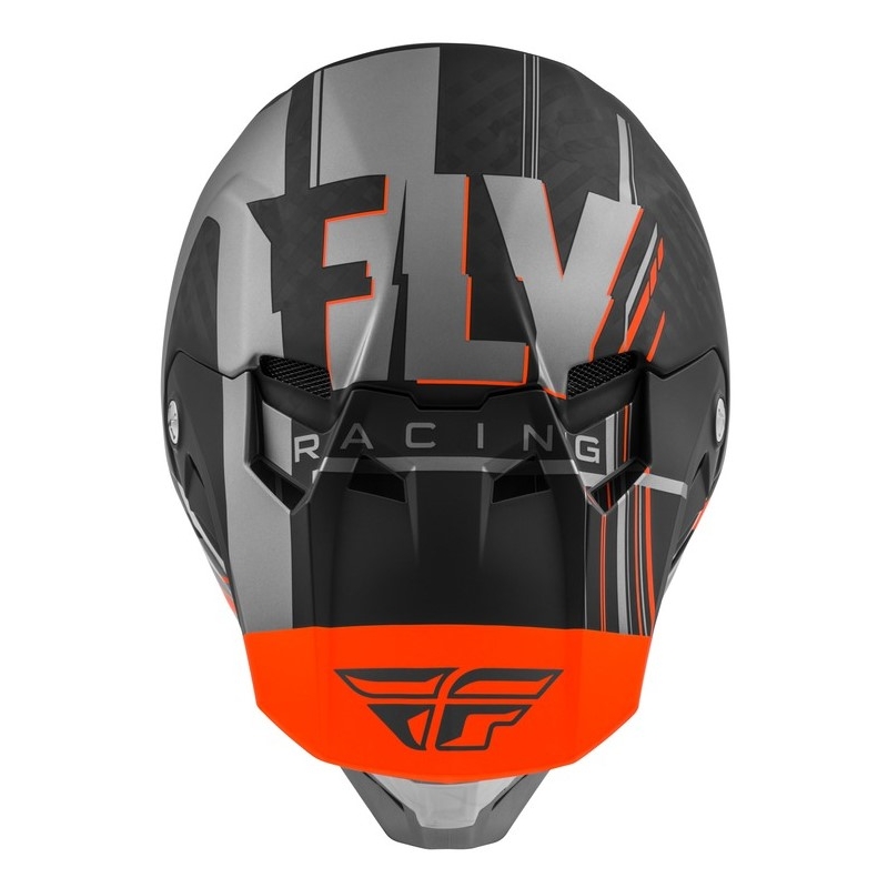 Motokros čelada FLY Racing Formula Vector črna-siva-oranžna