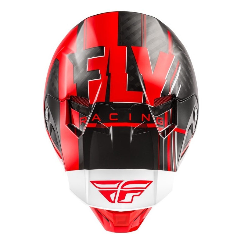 Motokros čelada FLY Racing Formula Vector črno-bela-rdeča