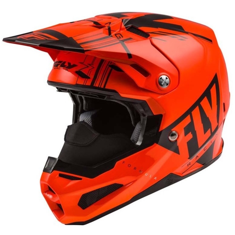 Motokros čelada FLY Racing Formula Vector črna-fluo oranžna