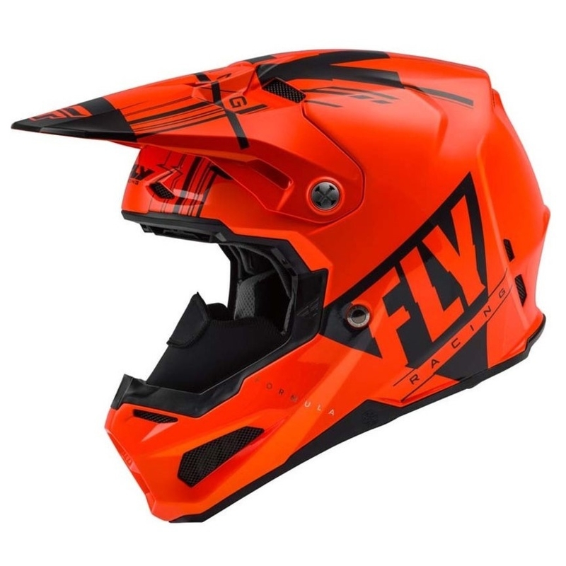 Motokros čelada FLY Racing Formula Vector črna-fluo oranžna
