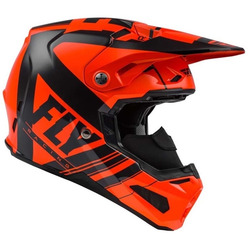 Motokros čelada FLY Racing Formula Vector črna-fluo oranžna