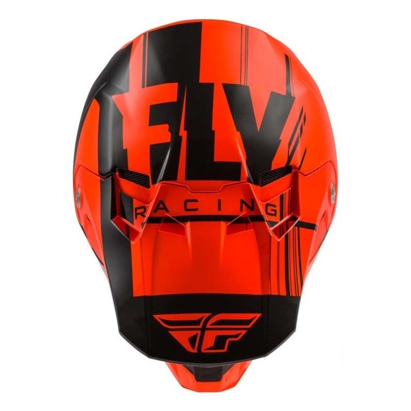 Motokros čelada FLY Racing Formula Vector črna-fluo oranžna