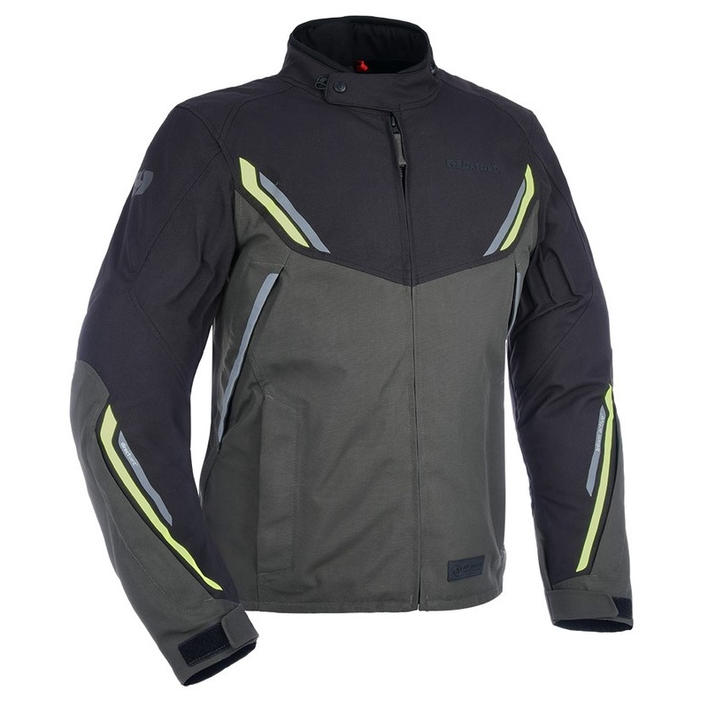 Motoristična jakna Oxford Advanced Hinterland črno-sivo-fluo rumena