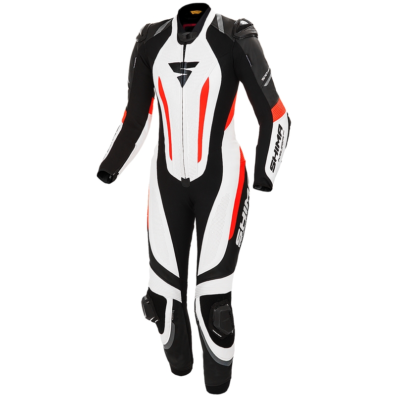 Ženska enodelna obleka Shima Miura RS white-black-fluo red
