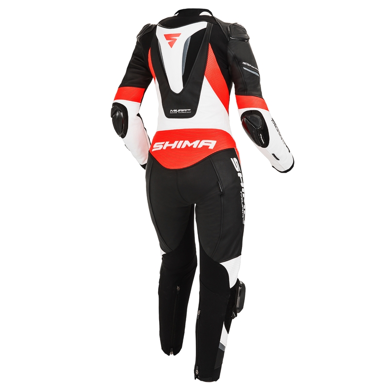 Ženska enodelna obleka Shima Miura RS white-black-fluo red
