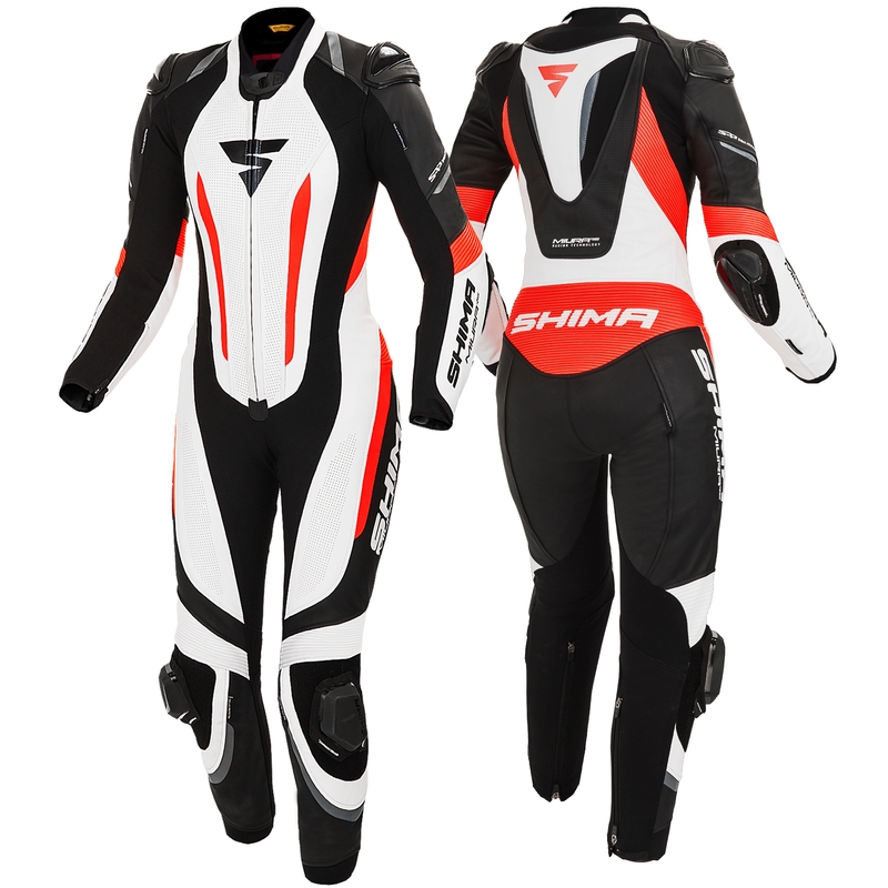 Ženska enodelna obleka Shima Miura RS white-black-fluo red