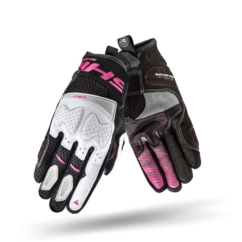 Ženske motoristične rokavice Shima Blaze Black, White and Pink razprodaja