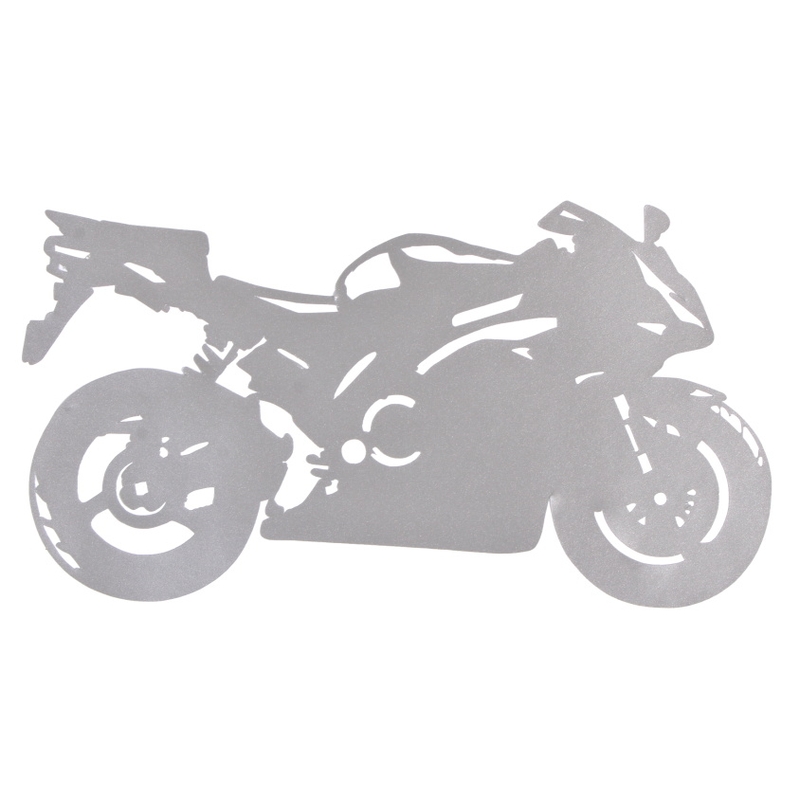 Nalepka silhueta Sport Bike srebro