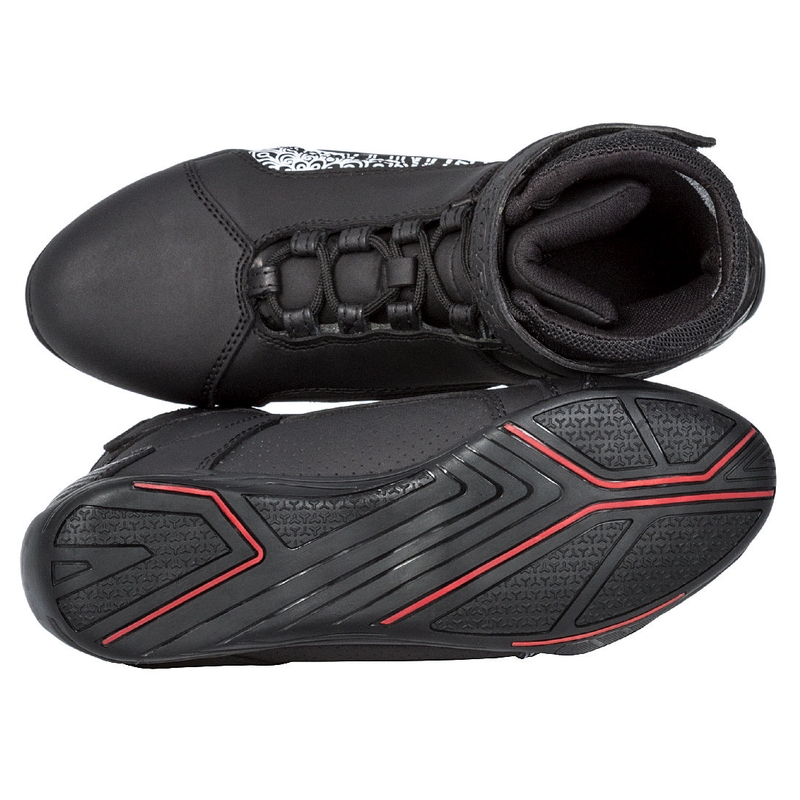 Ženski motoristični škornji Kore Velcro 2.0 Black and White