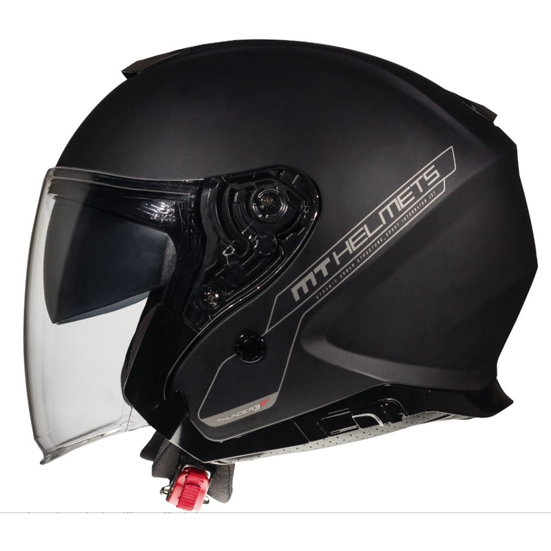 MT Thunder 3 SV Solid Black Matte Open motoristična čelada - razred II