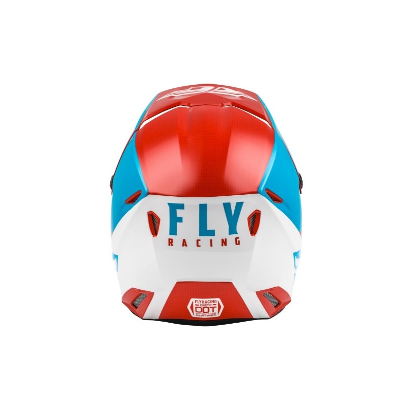 Motokros čelada FLY Racing Kinetic Straight rdeče-belo-modra