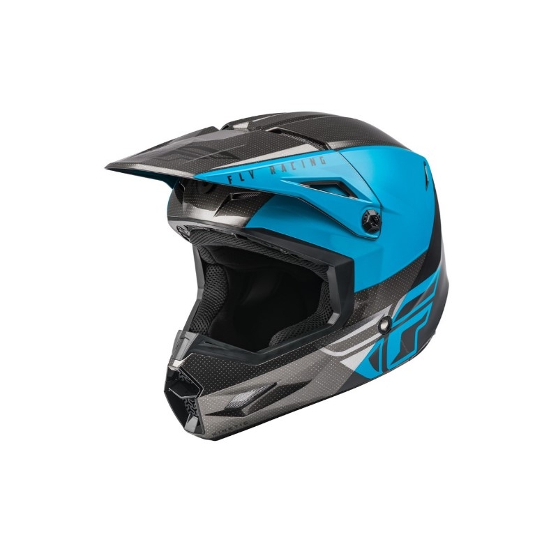 Motokros čelada FLY Racing Kinetic Straight blue-grey-black