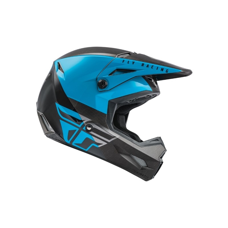 Motokros čelada FLY Racing Kinetic Straight blue-grey-black