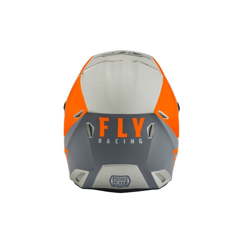 Motokros čelada FLY Racing Kinetic Straight oranžno-siva razprodaja
