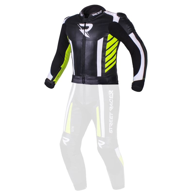 Moška jakna Street Racer GT6 black-white-fluo yellow razprodaja