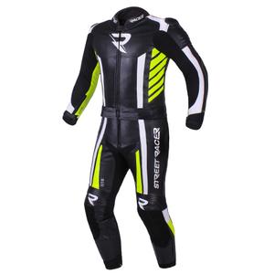 Moški kombinezon Street Racer GT6 black-white-fluo yellow razprodaja