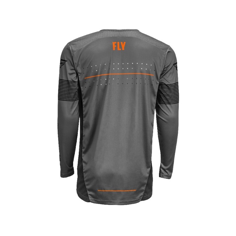 Motokros majica FLY Racing Lite 2021 sivo-oranžno-črna