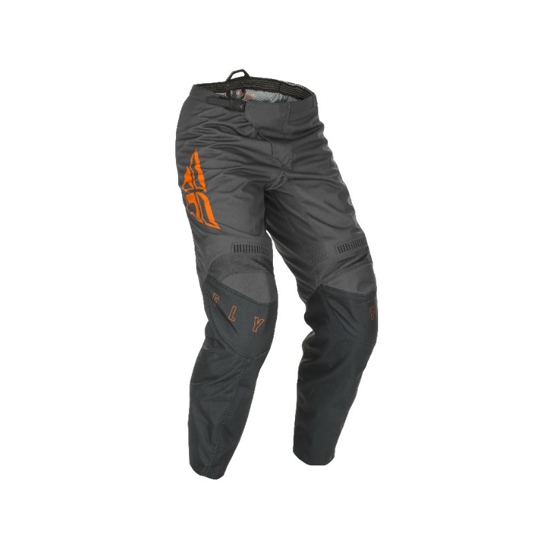 Motokros hlače FLY Racing F-16 2021 sivo-oranžna