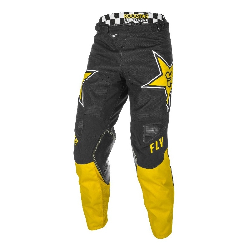 Motokros hlače FLY Racing Kinetic Rockstar 2021 yellow-black