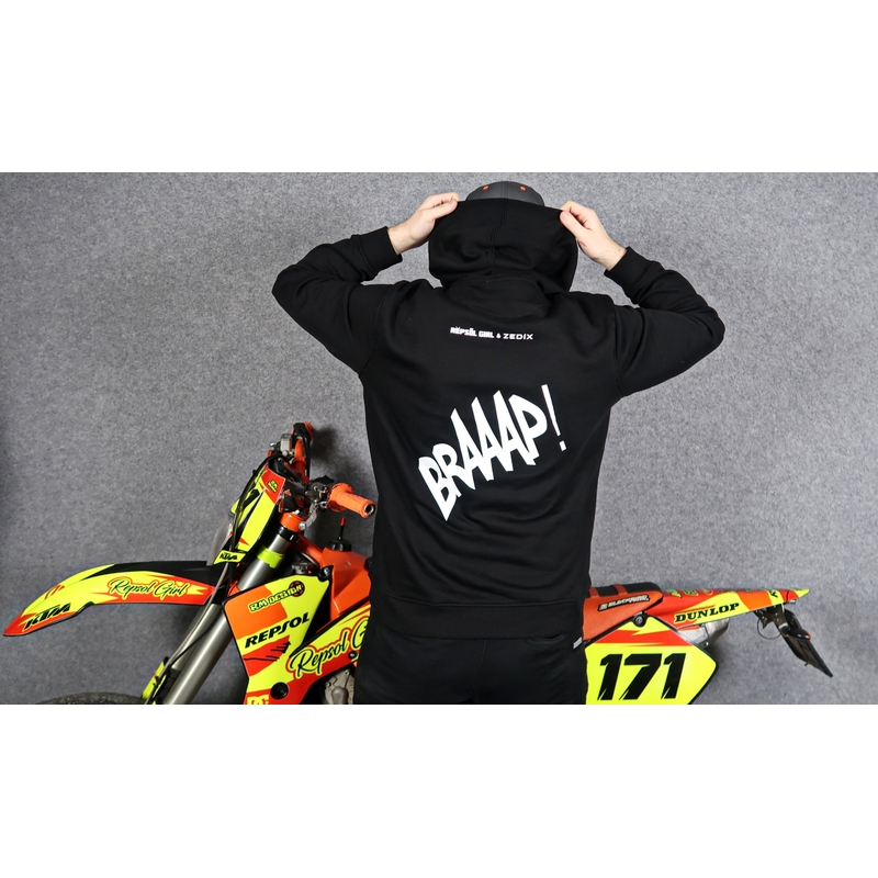 Moška majica s kapuco SUPERMOTO black