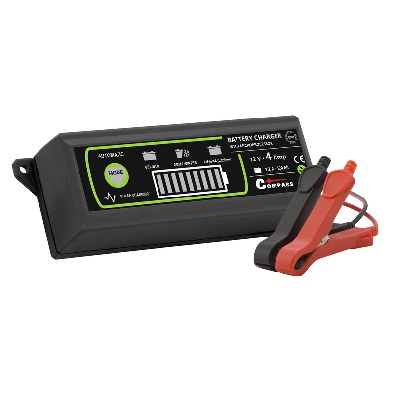 Polnilec baterij 12V 4Amp PB/GEL/AGM/LiFePO4