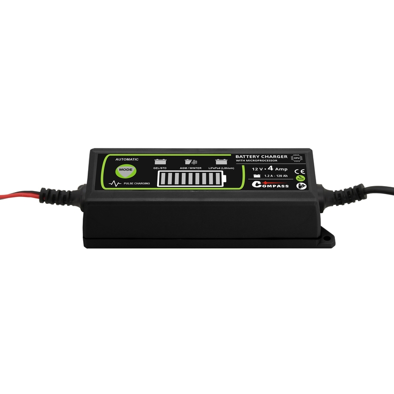Polnilec baterij 12V 4Amp PB/GEL/AGM/LiFePO4