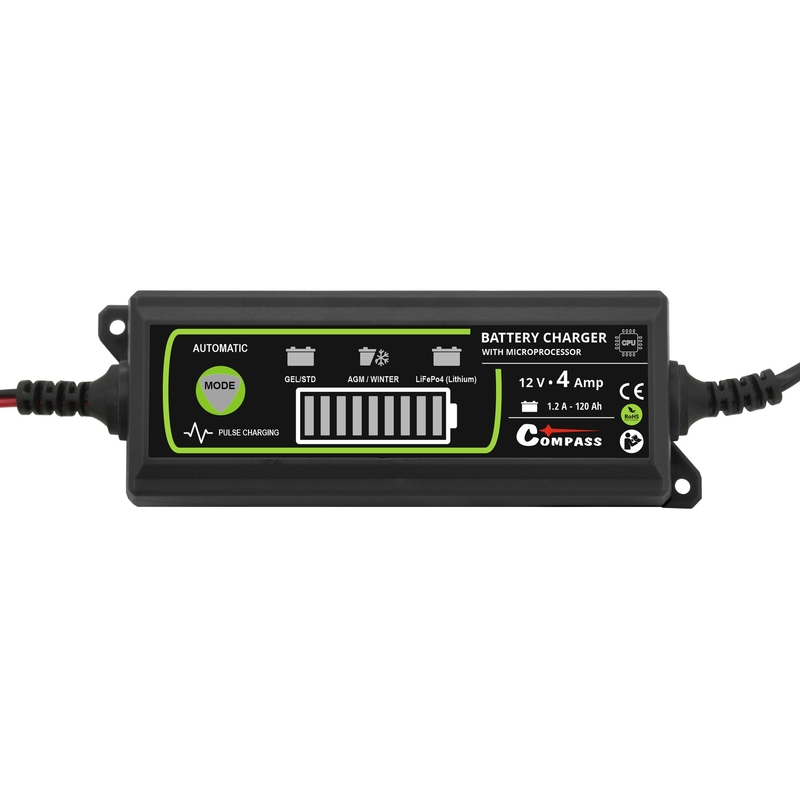 Polnilec baterij 12V 4Amp PB/GEL/AGM/LiFePO4