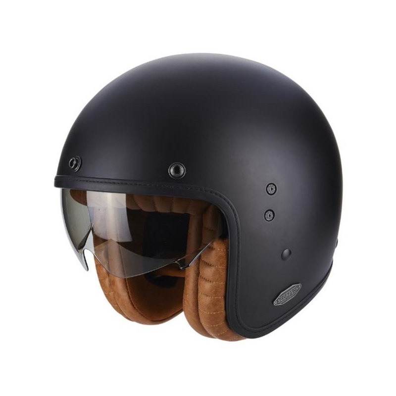 Odprta motoristična čelada Scorpion Belfast Luxe Black razprodaja