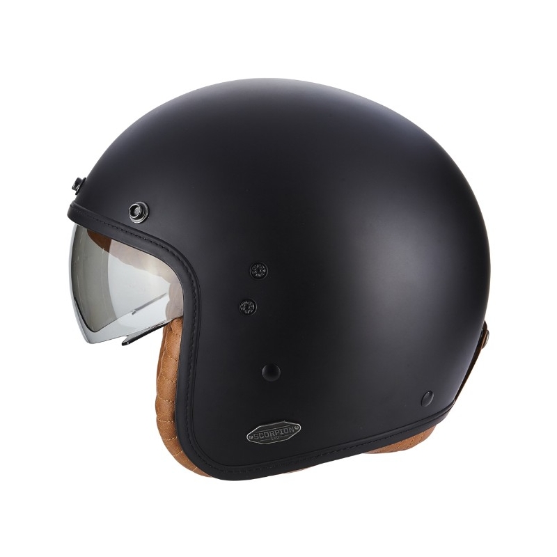 Odprta motoristična čelada Scorpion Belfast Luxe Black razprodaja