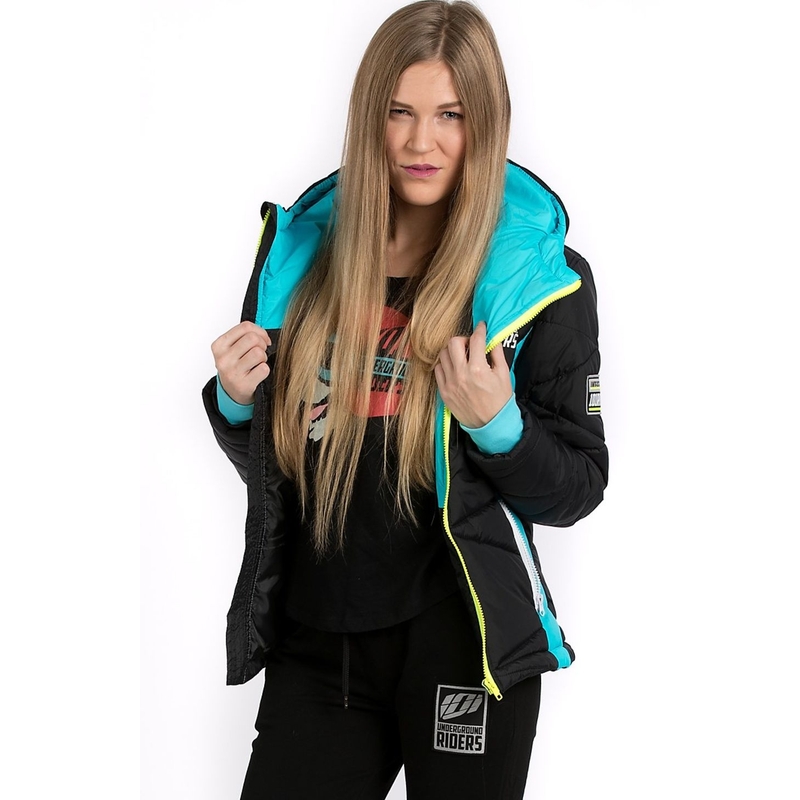 Ženska jakna 101 Riders Defrost black-blue-fluo yellow