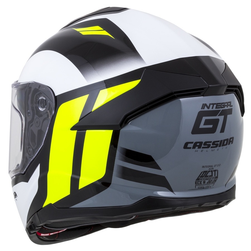 Integral čelada Cassida Integral GT 2.0 Ikon black-white-grey-fluo yellow
