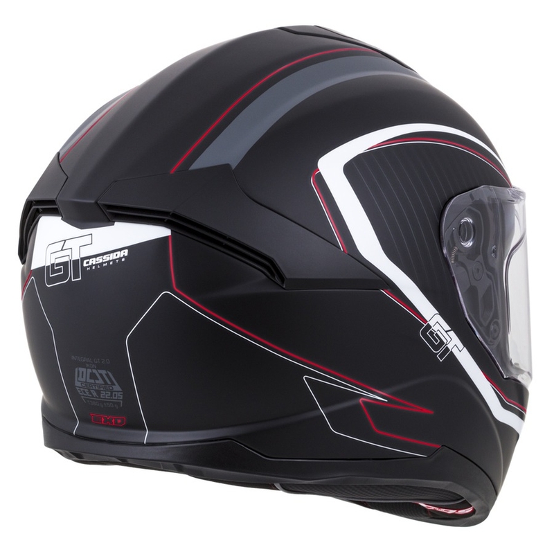 Integral čelada Cassida Integral GT 2.0 Reptyl črno-sivo-belo-rdeča