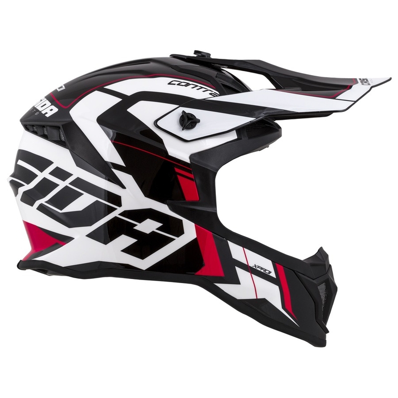 Cassida Cross Pro II Contra motokros čelada bela-rdeča-črna