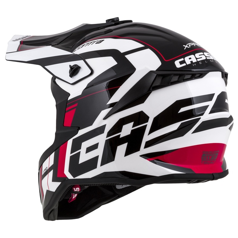 Cassida Cross Pro II Contra motokros čelada bela-rdeča-črna