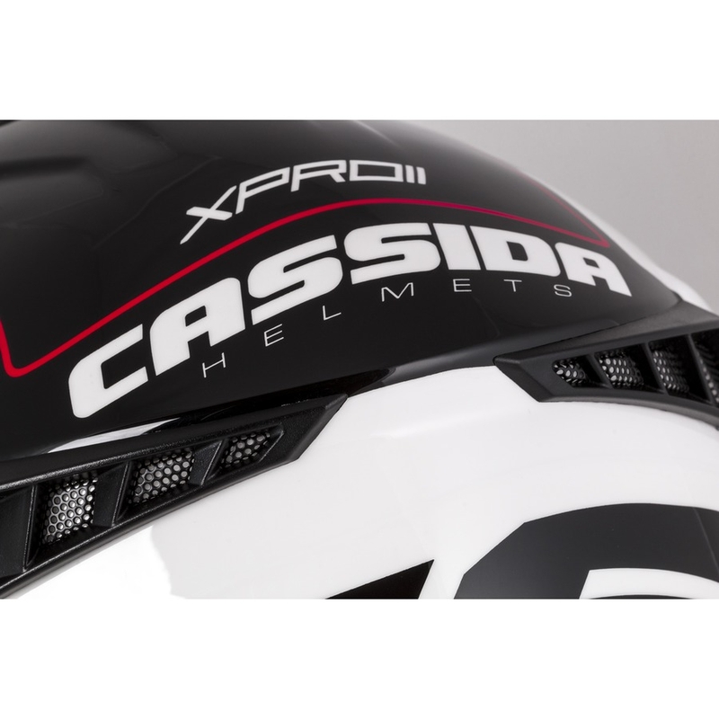 Cassida Cross Pro II Contra motokros čelada bela-rdeča-črna