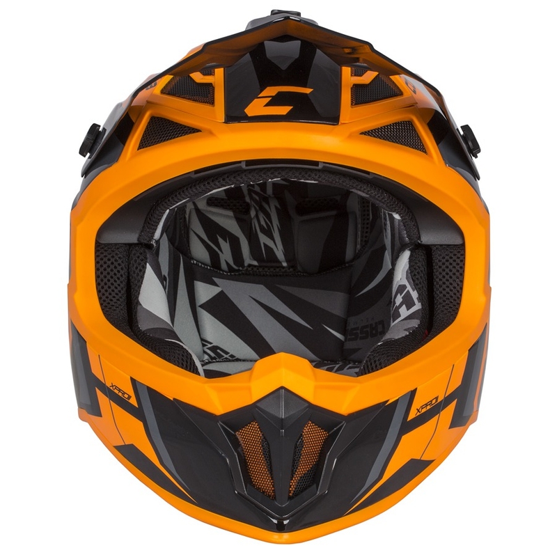Cassida Cross Pro II Contra Motokros čelada oranžno-črno-siva