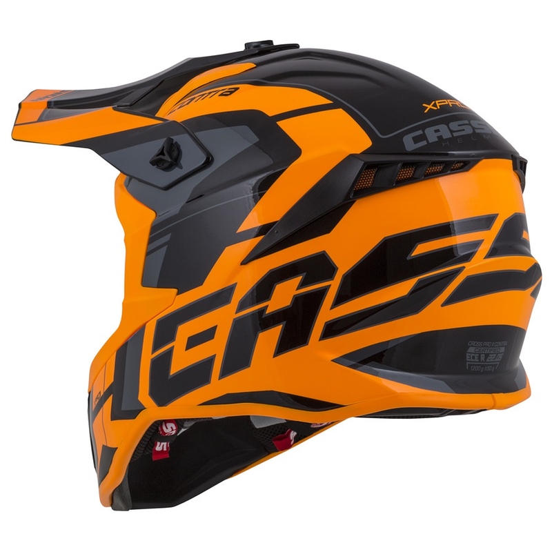 Cassida Cross Pro II Contra Motokros čelada oranžno-črno-siva