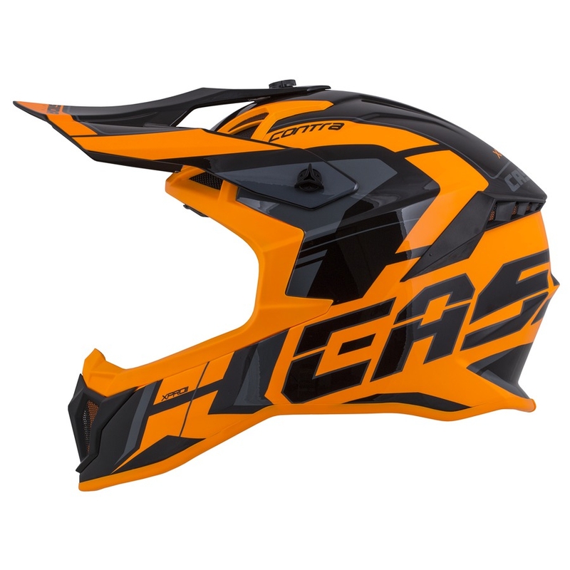 Cassida Cross Pro II Contra Motokros čelada oranžno-črno-siva