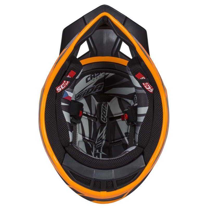Cassida Cross Pro II Contra Motokros čelada oranžno-črno-siva